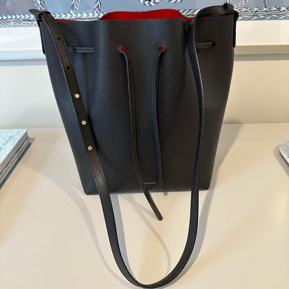Mansur Gavriel large saffiano leather bucket bag